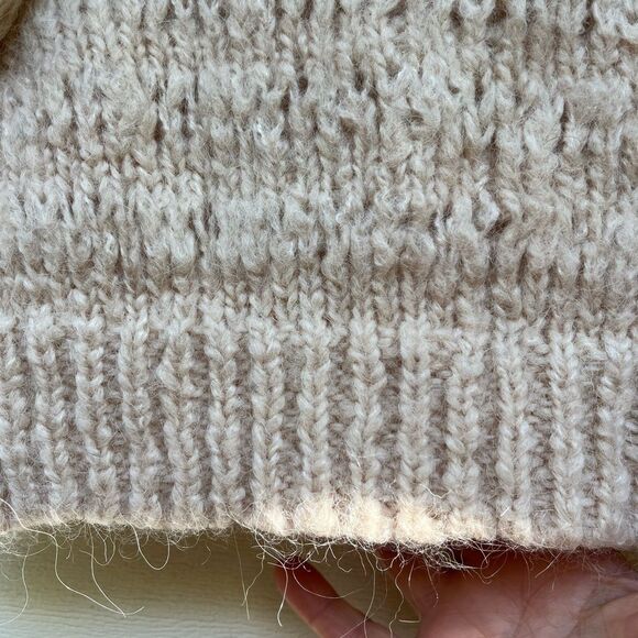 Wilfred cream knitted long-sleeved cropped sweater, round neck, great shape, XXS - Picture 7 of 8